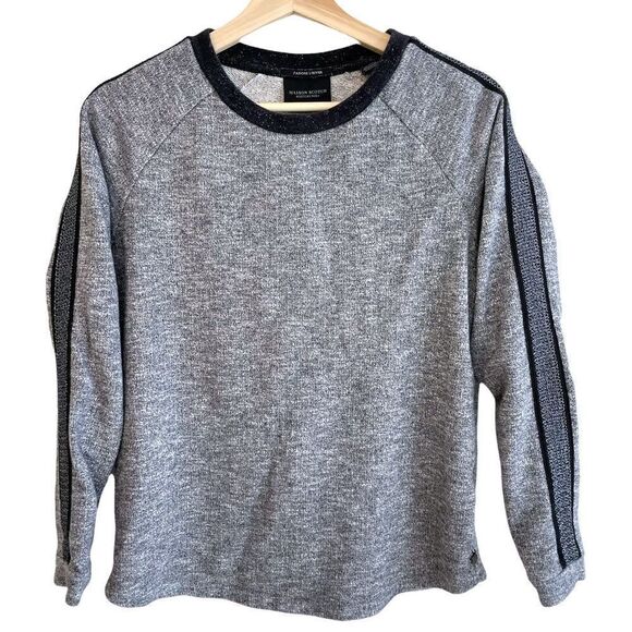 Mason Scotch & Soda J’ Adore L’Hiver Metallic Stripe Sweatshirt - Picture 1 of 10